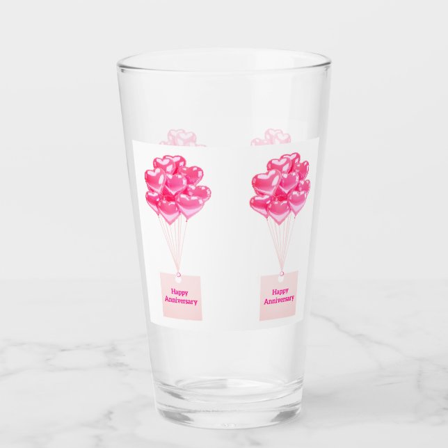 Happy Anniversary Drinking Glass (Front)
