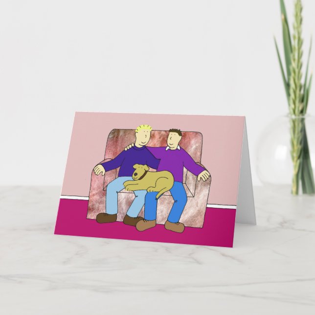 Happy  Anniversary for Male Couple Card (Front)