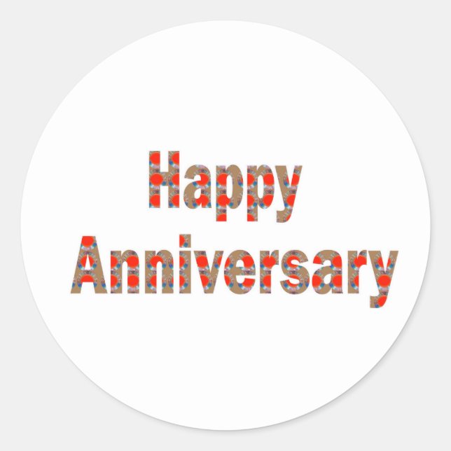 HAPPY Anniversary GIFTS n ReturnGIFTS LOWPRICES Classic Round Sticker (Front)