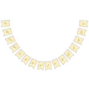 Happy Anniversary Gold Script with Confetti 50th  Bunting