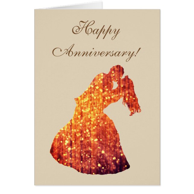 Happy Anniversary Golden Couple , Kiss Postcard (Front)