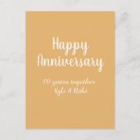 Happy anniversary golden white 10 years name date 