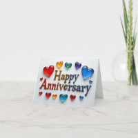 Happy Anniversary heart Card.