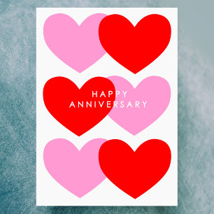 Happy Anniversary Hearts Card