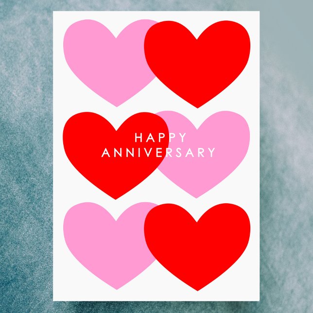 Happy Anniversary Hearts Card (Creator Uploaded)