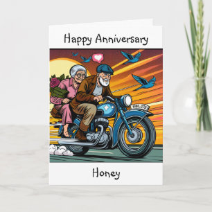 Happy Anniversary Honey   Adventurous Couple Card