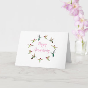 Happy Anniversary Hummingbird Card