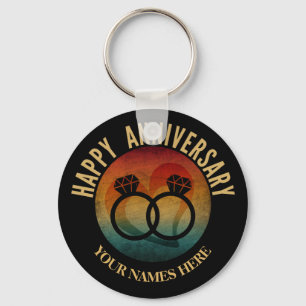 happy anniversary key ring