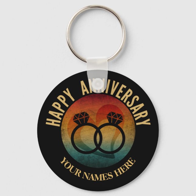 happy anniversary   key ring (Front)