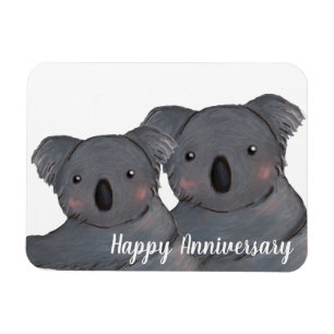 Happy Anniversary koala husband & wife Magnet