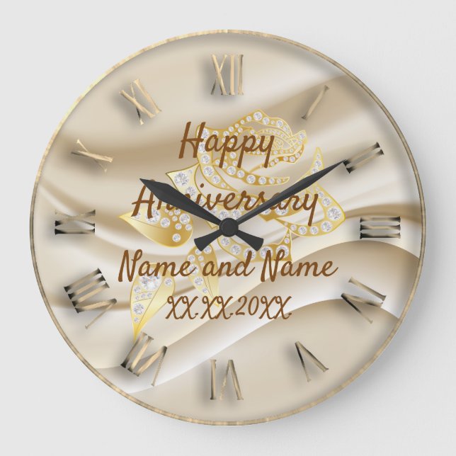 Happy Anniversary Large Clock (Front)