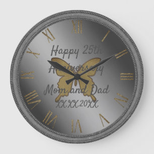 Happy anniversary large clock