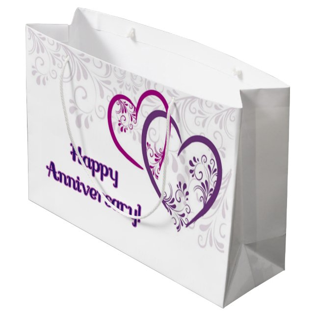 Happy Anniversary! Large Gift Bag (Back Angled)