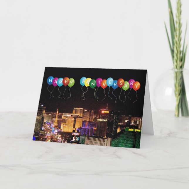 HAPPY ANNIVERSARY LAS VEGAS CARD (Front)