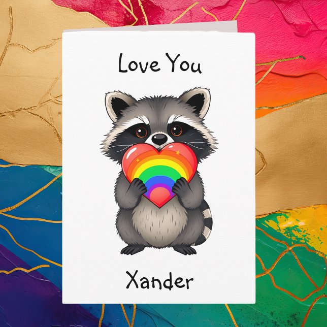 Happy Anniversary | LGBTQ Racoon Card (Creator Uploaded)