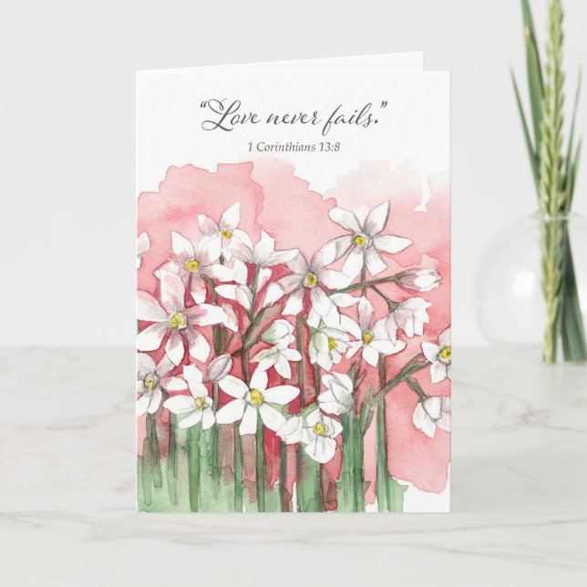 Happy Anniversary Love Bible Scripture Corinthians Card (Front)