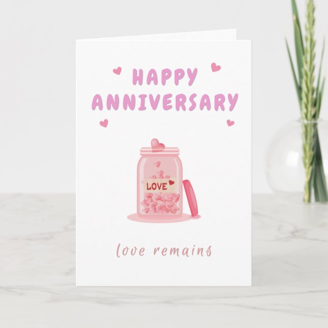 Happy Anniversary Love Jar Card (Front)