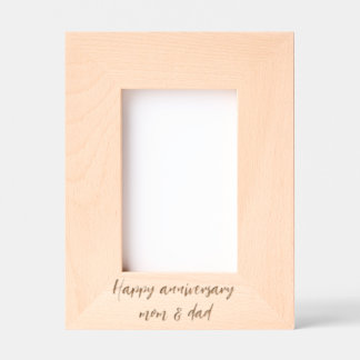 Happy anniversary mum & dad typography etched frames