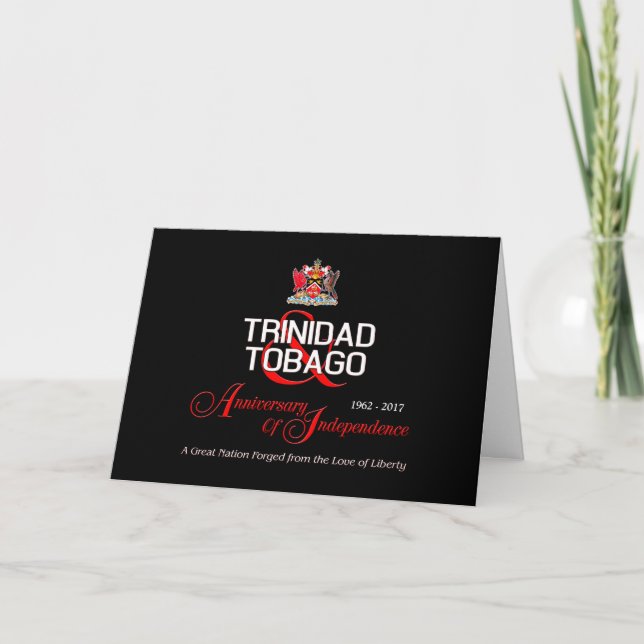 Happy Anniversary of Independence T&T Card (Front)
