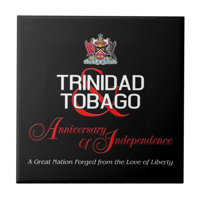 Happy Anniversary of Independence T&T Tile (Front)