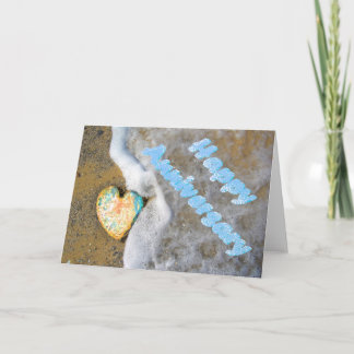 Happy Anniversary opal love heart Card