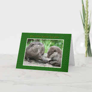 Happy Anniversary Otter Couple Card