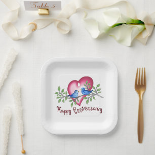 Happy Anniversary Paper Plate