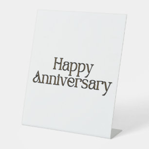 Happy Anniversary Pedestal Sign