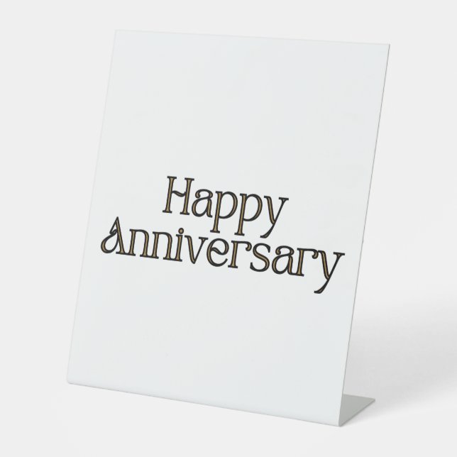 Happy Anniversary Pedestal Sign (Front)