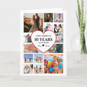 Happy Anniversary Photo Card With Heart In Centre