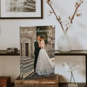 Happy Anniversary Photo- Personalised couple  Photo Block