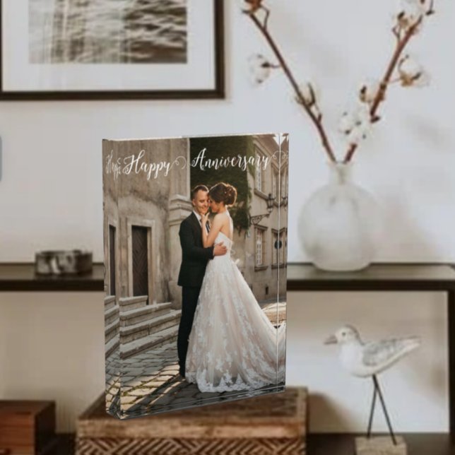 Happy Anniversary Photo- Personalised couple  Photo Block (Creator Uploaded)