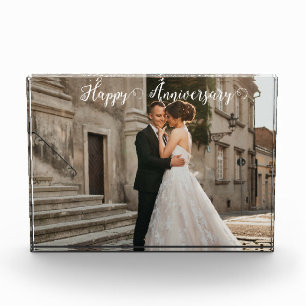 Happy Anniversary Photo- Personalised couple  Photo Block