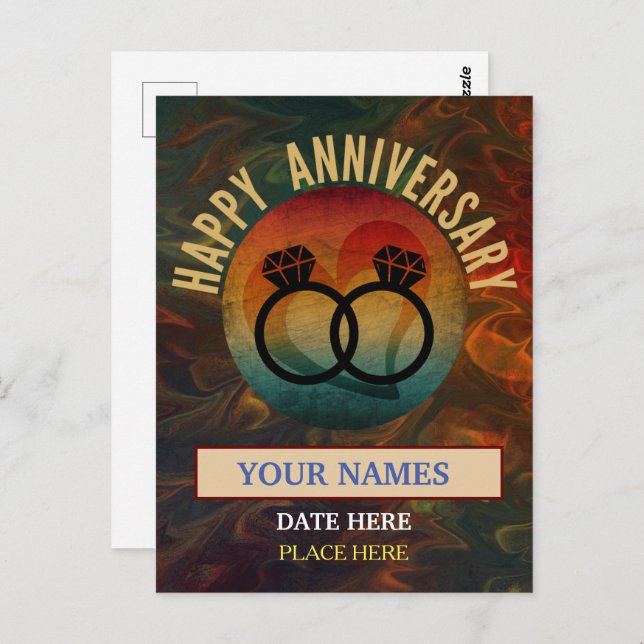 happy anniversary  postcard (Front/Back)