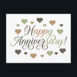 Happy Anniversary Postcard<br><div class="desc">Send your love and warm wishes with our beautiful happy anniversary postcard design. This lovely design features a romantic couple, surrounded by a heartwarming message, and a beautiful floral border. It's the perfect way to commemorate your special day and show your significant other how much they mean to you. Our...</div>