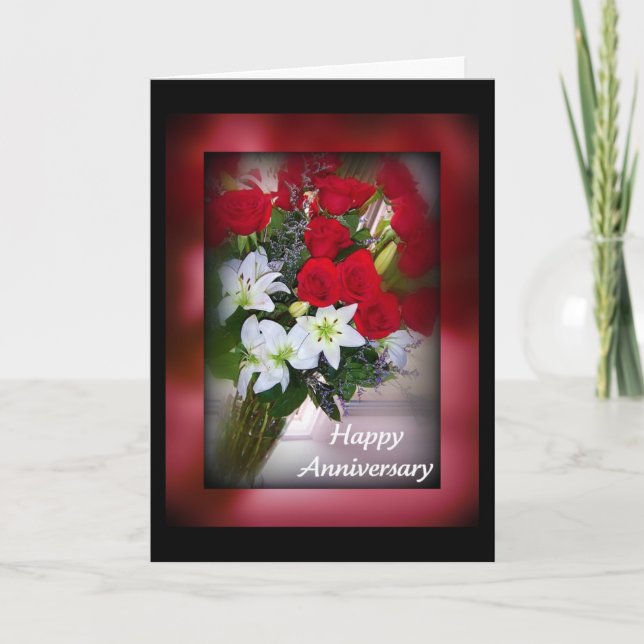 Happy Anniversary Roses Card (Front)