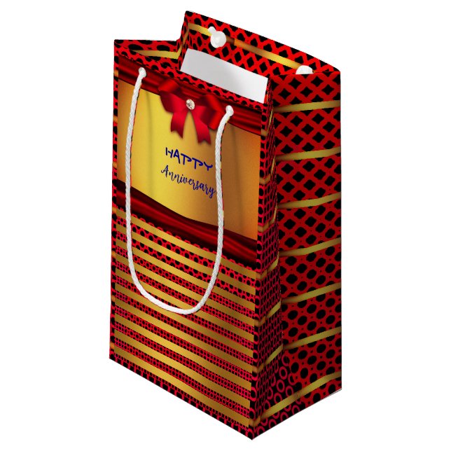 Happy Anniversary -  Small Gift Bag (Front Angled)