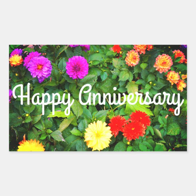 Happy Anniversary Various Dahlias #1-2 Stickers (Front)