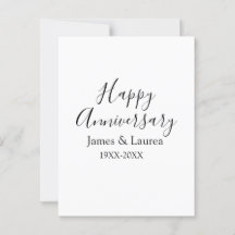 Happy anniversary wedding name date year simple mi