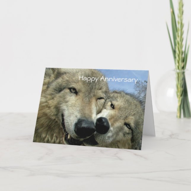 Happy Anniversary - Wolf Mates - for couple Card (Front)