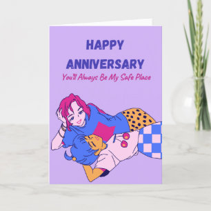 Happy Anniversary You'll Always Be My Safe Space Holiday Card