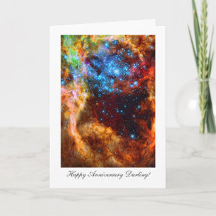 Happy Anniversay Darling, Stellar Nursery in Space Card
