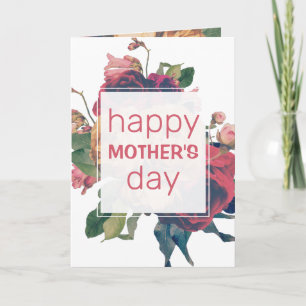 Happy Antique Roses Vintage Boho Mother's Day Card