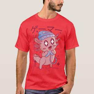 Happy Aolotl Gaming Japan Style Kawaii Anime Gamer T-Shirt