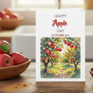 Happy Apple Day October 21st Card
