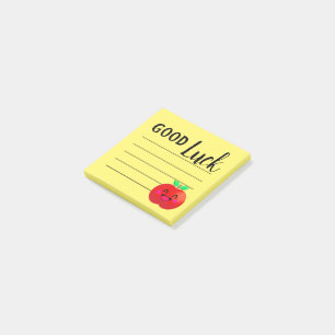 Happy Apple Good Luck Wish Motivation School Post-it Notes