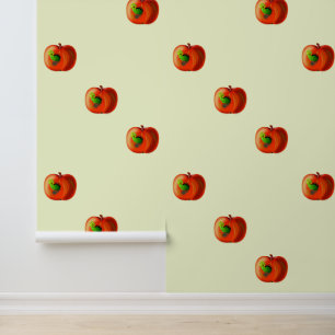 Happy Apple Worm Funny Wallpaper