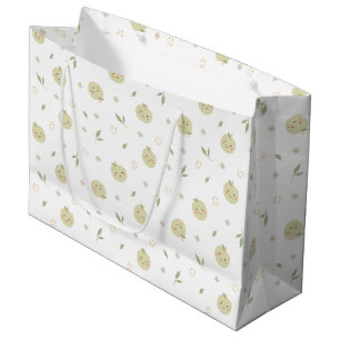 Happy Apples Pattern - Large Gift Bag