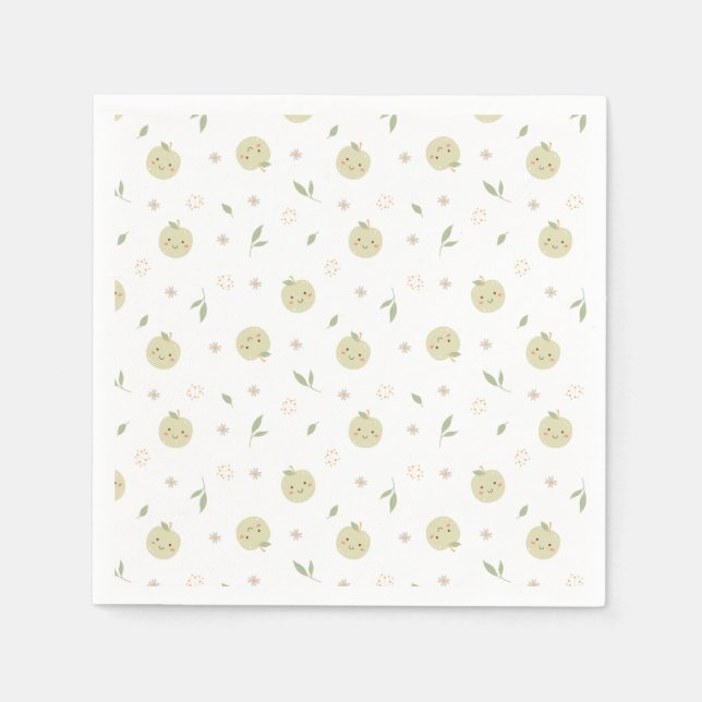 Happy Apples Pattern - Napkins (Front)