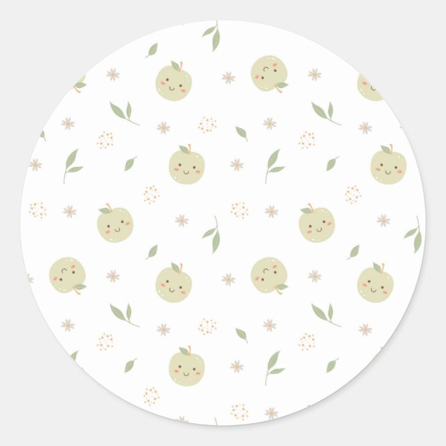 Happy Apples Pattern - Sticker (Front)